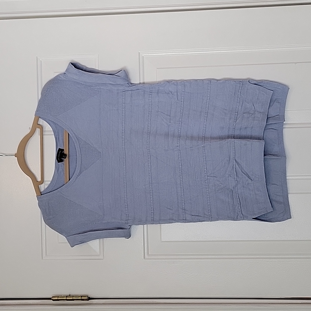 Women's Light Blue V-Neck Top